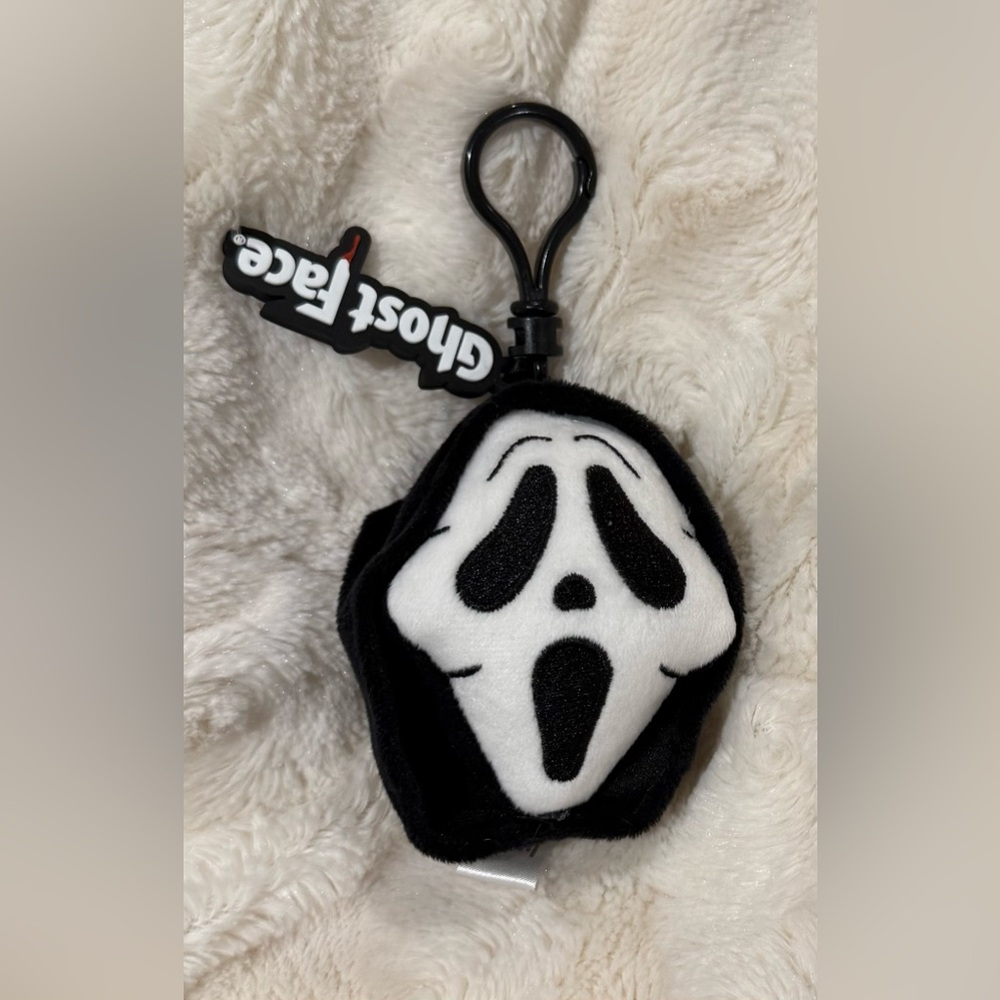 Ghost Face Mask Plush Bag Charm